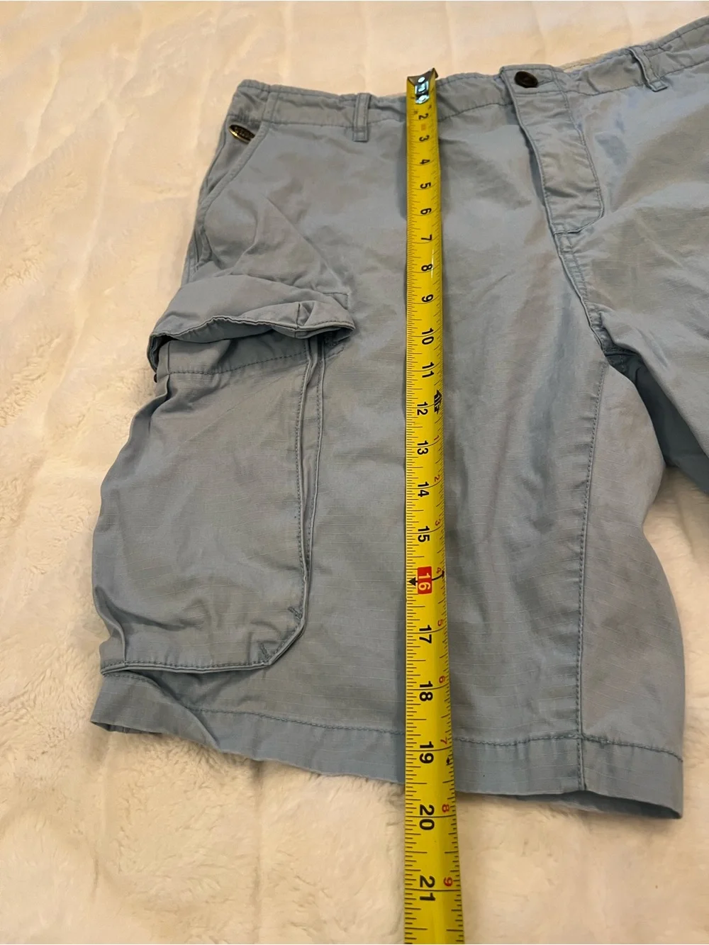 Scotch and Soda Mens size 32 Light Blue Slate gray  Cargo Shorts